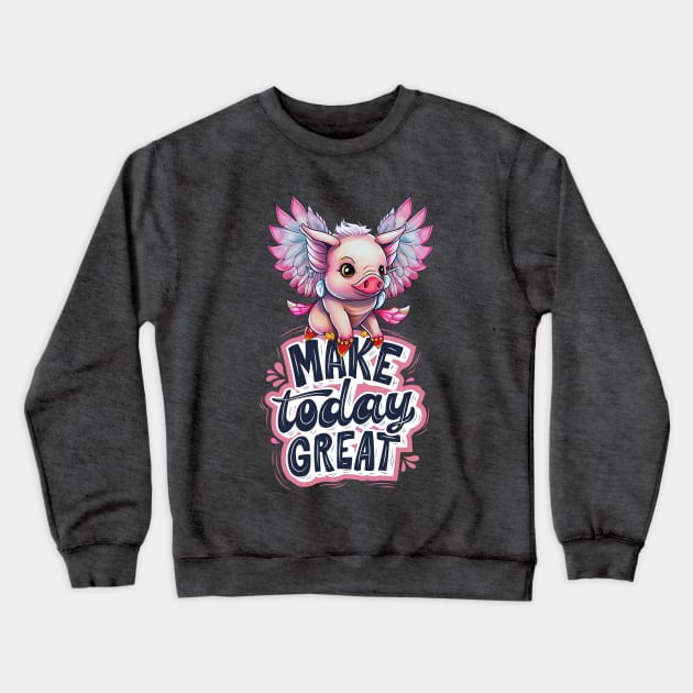 When Pigs Fly: Inspired Design Crewneck Sweatshirt by Life2LiveDesign